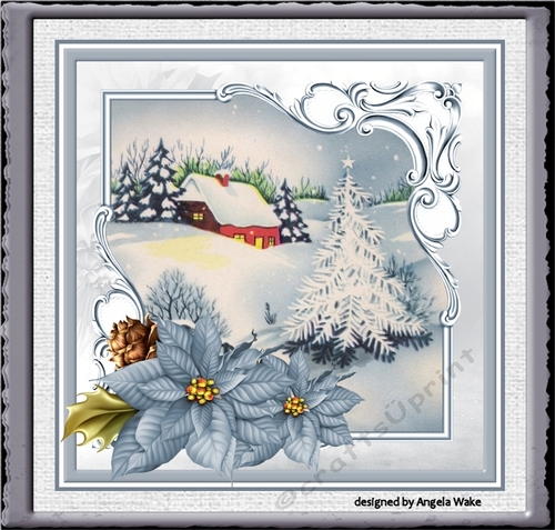 Blue vintage Christmas