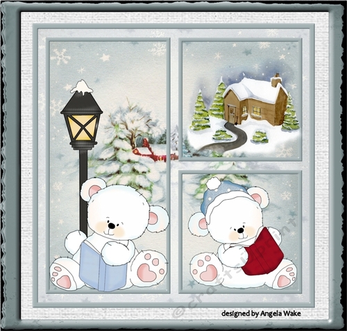 Polar bear vintage Christmas