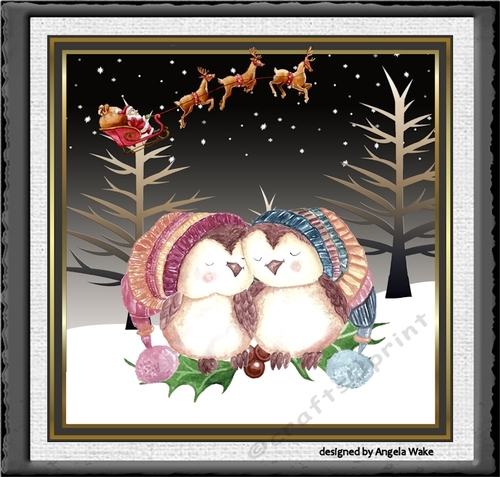 Christmas sleeping owls
