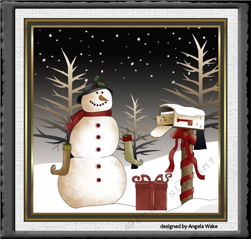 Snowman gets Christmas mail