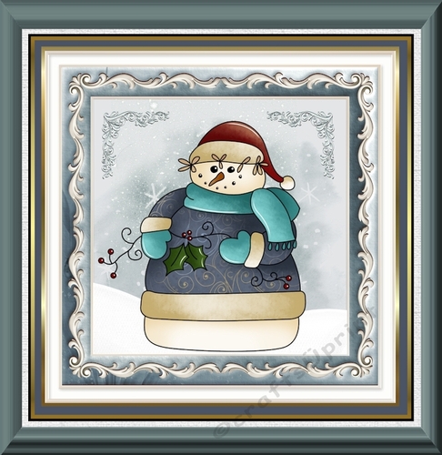 Holly snowman