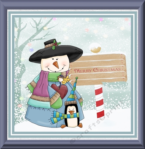 Snowman and penguin