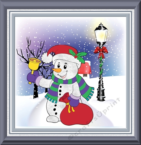 Snowman town crier