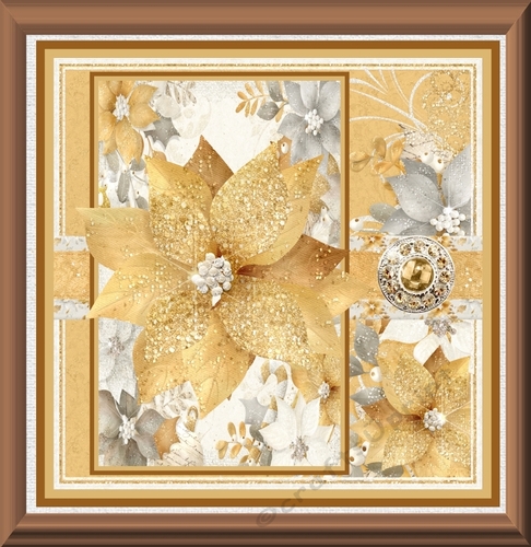Gold and glitter poinsettia
