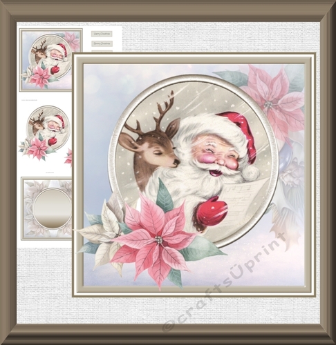 Santa Clause and reindeer