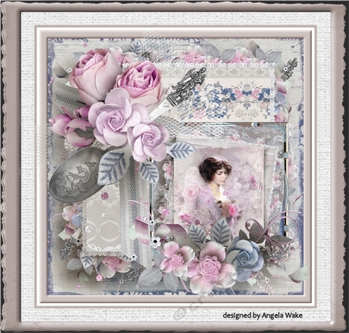 Vintage rose and lady