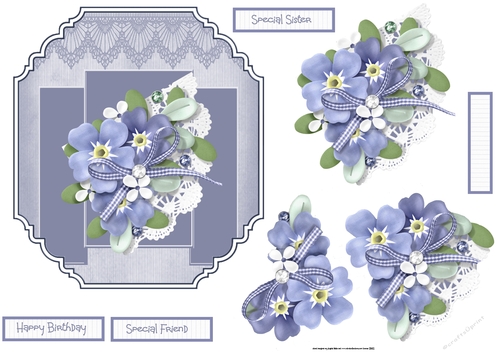 Petunia shaped card