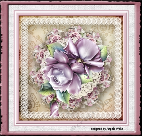 Lilac rose and lace