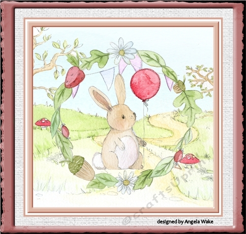 Birthday bunnie and balloon