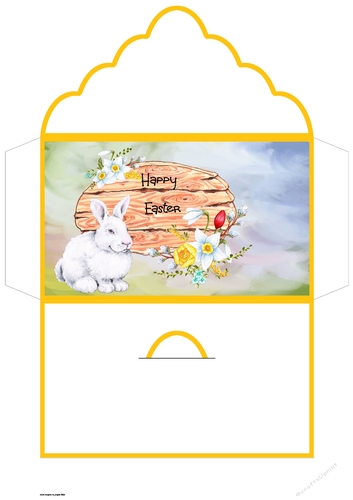 Easter rabbit money wallet