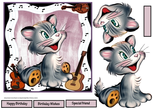 Cat loves music