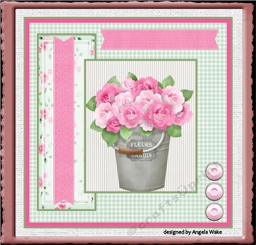 A bucket full of roses