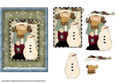 Martha with Her Snowman