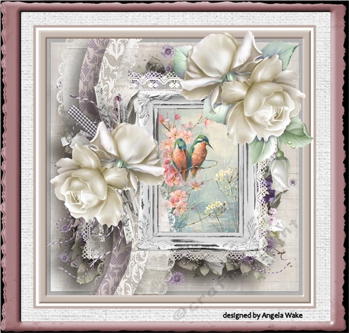 Roses and love birds