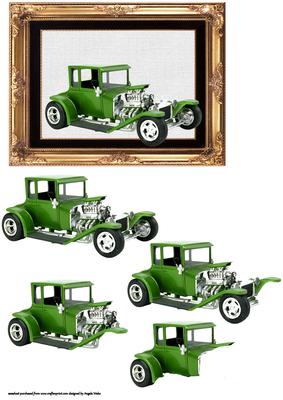 Classic Green Vintage Car