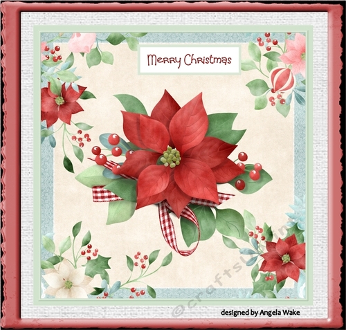 Red poinsettia and berry