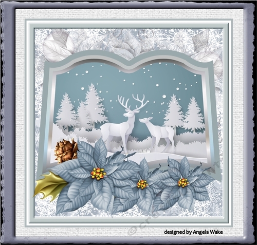 reindeer in the snow