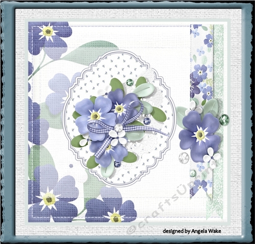 Blue flowers and lace