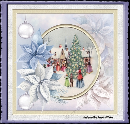 Carol singers around the tree