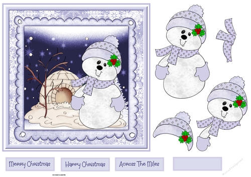 Snowman has a igloo home
