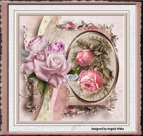 Pink vintage rose