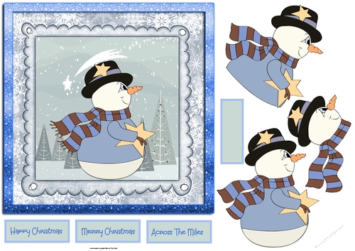 Snowman and the shooting star