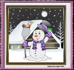 Snowman and the bird