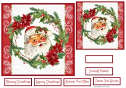 Santa in a wreath