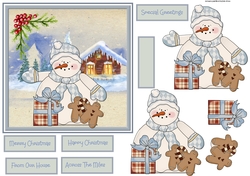 Snowman and gingerbread men