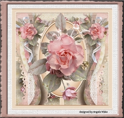 Vintage rose and lace