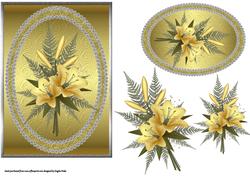 Gold and Glitter Floral