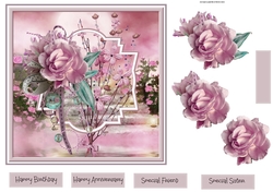 Rose garden 7x7 card
