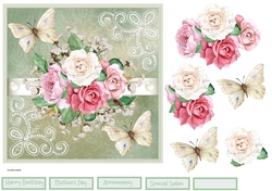 Mixed rose and butterfly