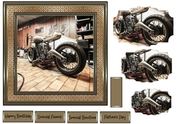 Motor cycle in the garage 7x7