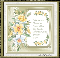 Springtime flowers 7x7 card