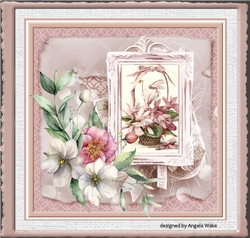 Spring rose 7x7 card
