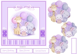 Baby animals 7x7 card