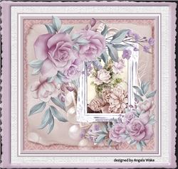 Lilac roses 7x7 card