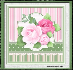 Birthday rose 7x7 card