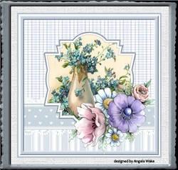 Vase of flowers 7x7 card