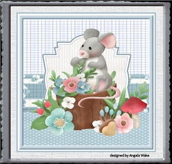 Forest mouse 7x7 card