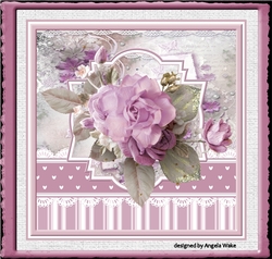 Lilac rose 7x7 card