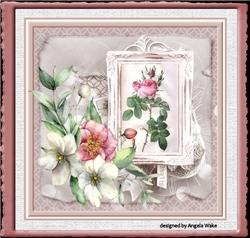 Vintage rose 7x7 card 2