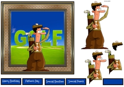 A game of golf 7x7 card