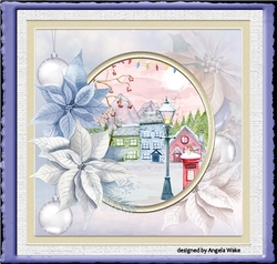 Christmas village 7x7 card