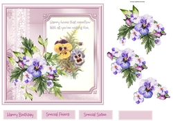 Pansy wishes 7x7 card