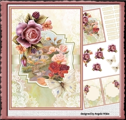 Rose cottage A5 card