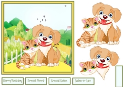 Animal friends 7x7 card