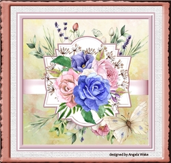 Mixed roses 7x7 card