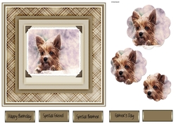 Terrier dog 7x7 card